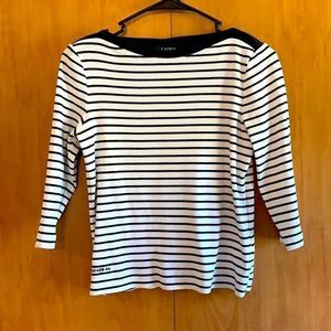 Lauren Ralph Lauren White Black striped shirt